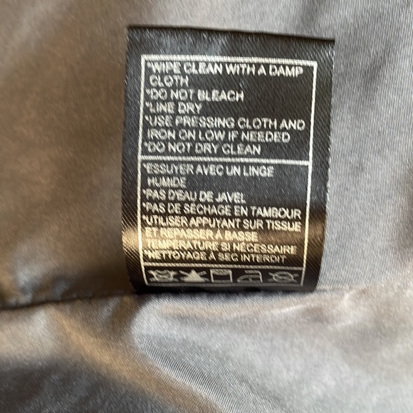 Cupcakes and Cashmere Gray Faux Leather Moto Jacket Size Large EUC - Picture 10 of 10